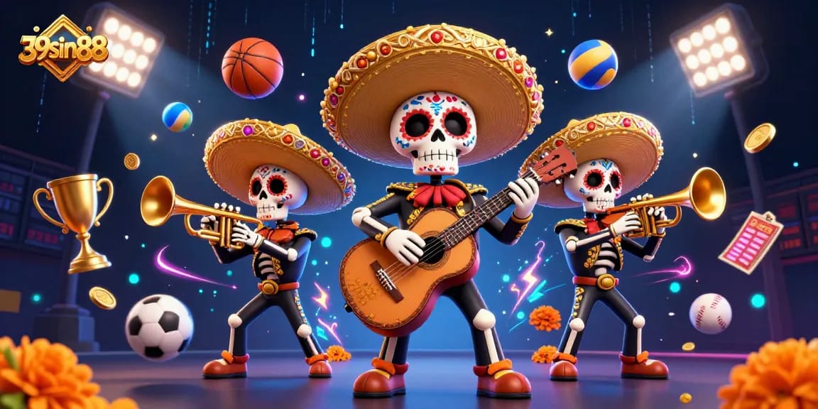 Experience the thrill with 39sin88, featuring vibrant mariachi gameplay in a dynamic sports betting scene.