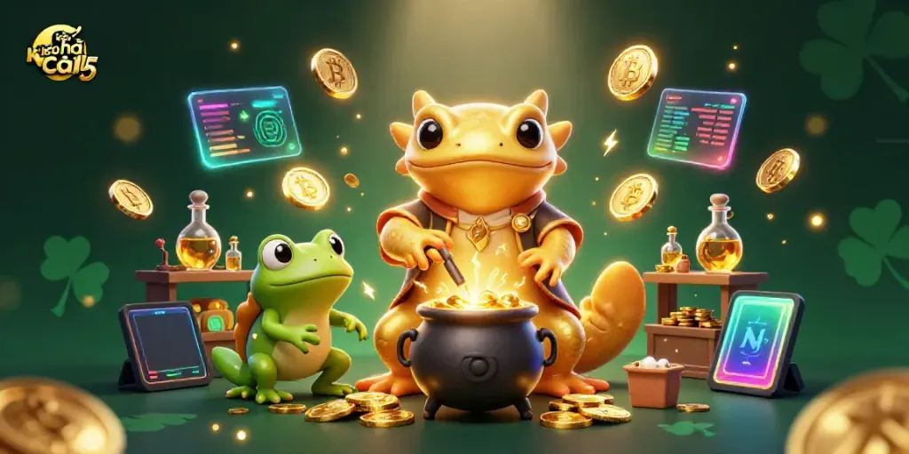 Experience the thrill of betting with kèo nhà cái 5 featuring vibrant characters and gold elements symbolizing luck and wealth.